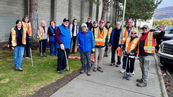 Main article image for story titled 'Ogopogo Rotary Volunteers Keep Downtown Kelowna Sparkling'