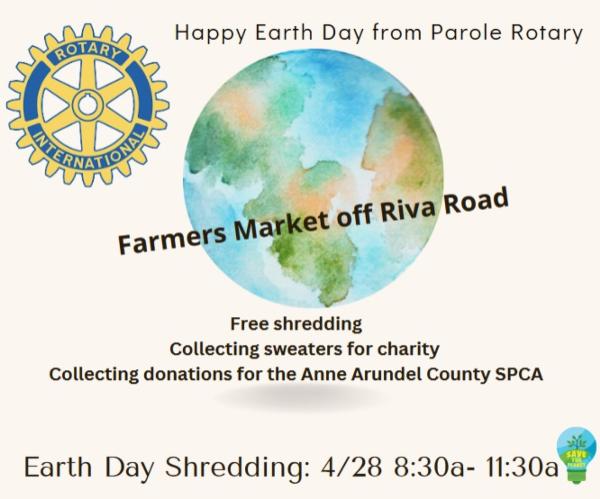 Main article image for story titled 'The Rotary Club of Parole (Annapolis) hosts Shredding & Donation Day on April 28'